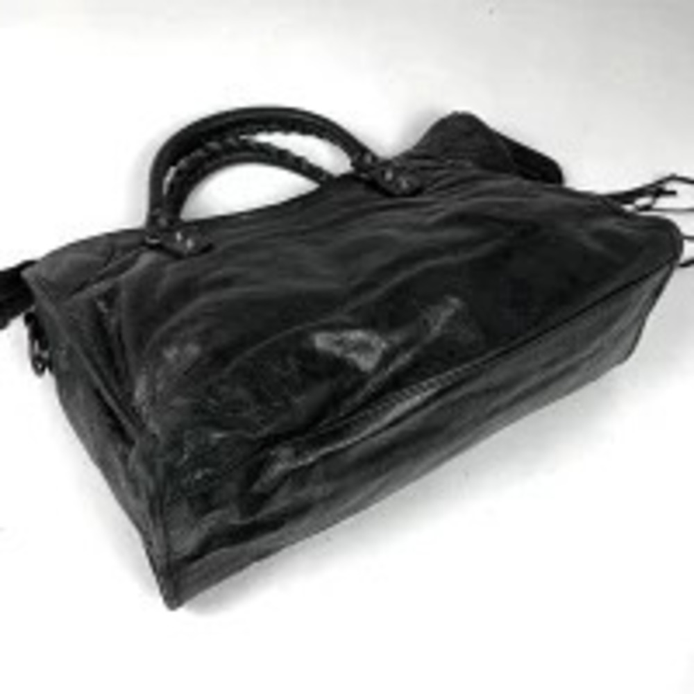 Balenciaga leather black handbag City The